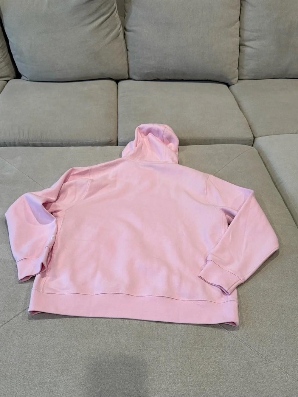 Nike Women’s Oversized Light Pink Crewneck Hoodie with Graphic Logo